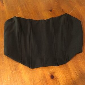 White Fox black bralette with zipper up the back, size small, new or like new